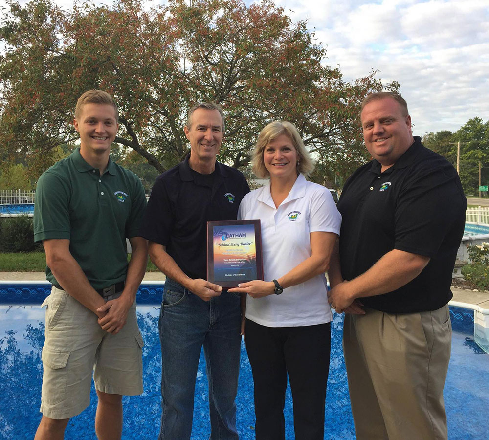 Knickerbocker Pools received the Latham Dealer Award