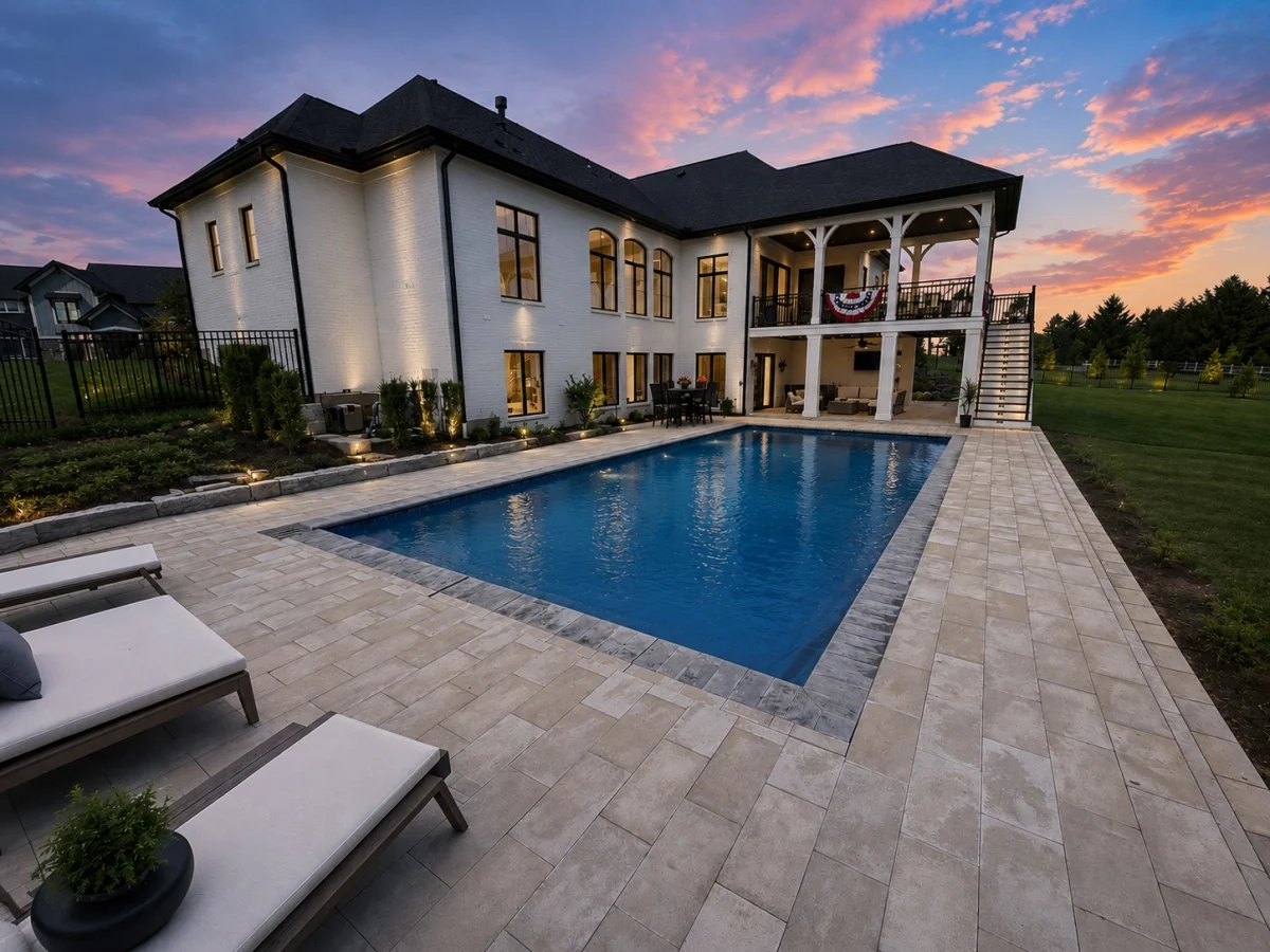 Backyard swimming pool from the Knickerbocker Pools gallery