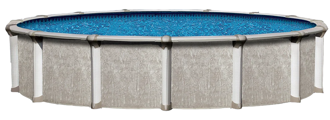 Evolution Oceanic above-ground pool with clean gray walls and blue water