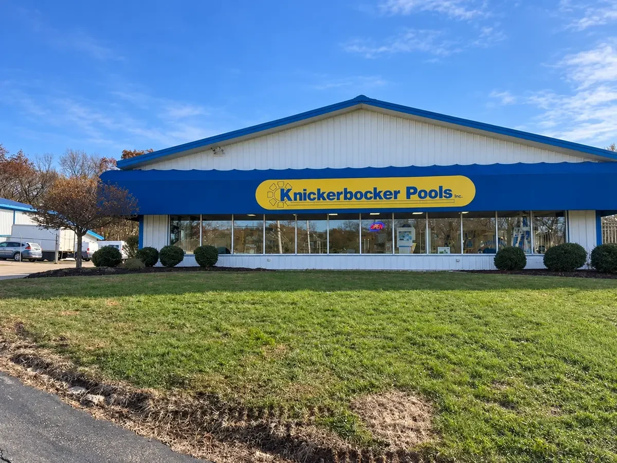 Knickerbocker Pools and Spas Xenia storefront and customer entrance